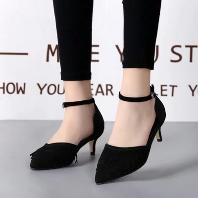 MIUMIU Shallow mouth kitten heel Shoes Women--013